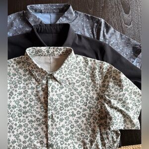 Lululemon men’s Airing Easy short sleeve shirts, lot of 3, size Large